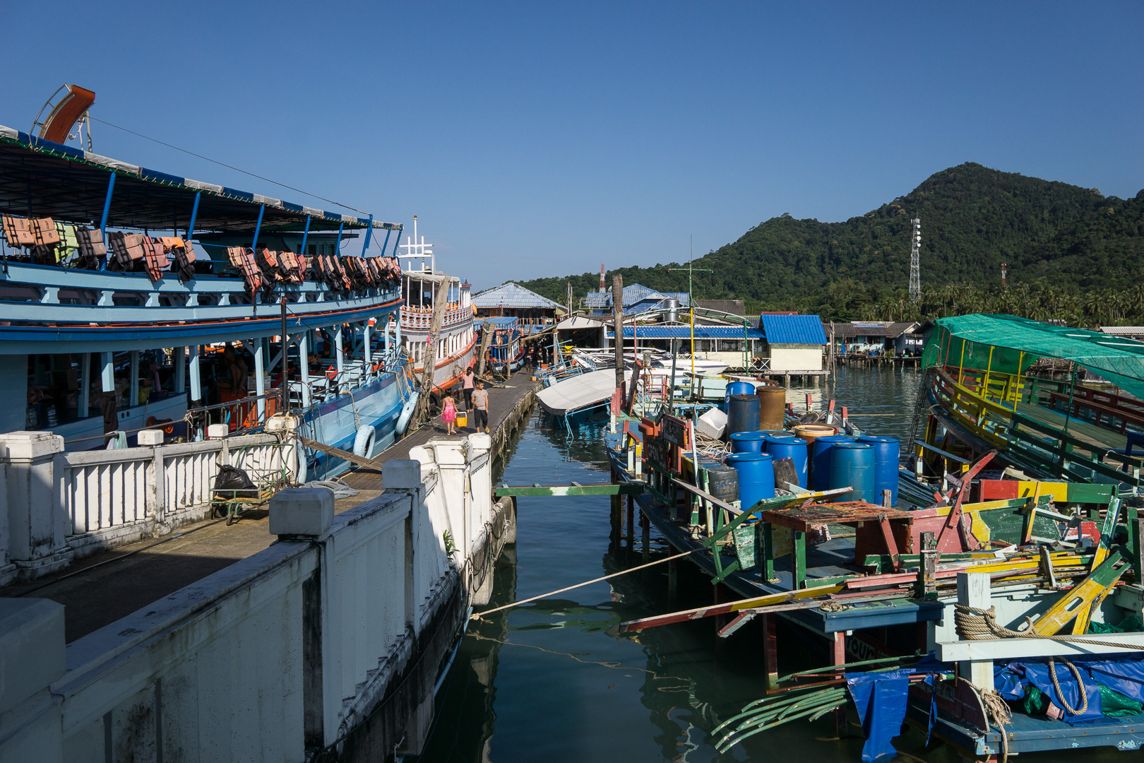 Pier in Bang Bao. Das Dorf ist auf Stelzen gebaut