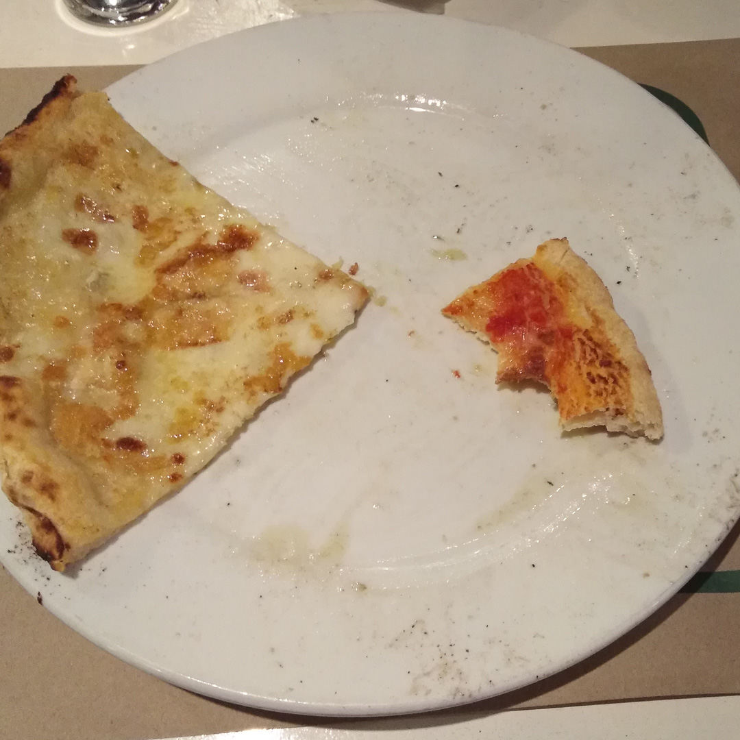 Hier leider noch zu erkennen: Pizza. Zu dem Zeitpunkt war ich mir nicht sicher, ob ich sie noch schaffe.Ging sich dann doch noch aus