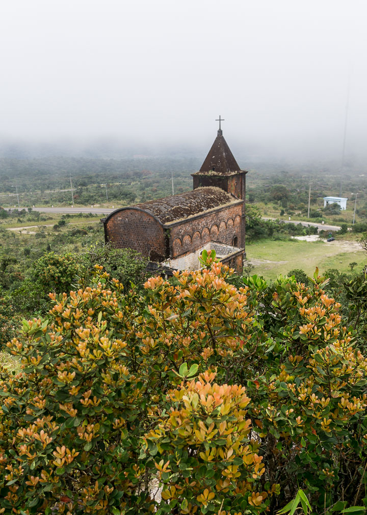 Verlassene Kirche der Franzosen (mit Strauch)