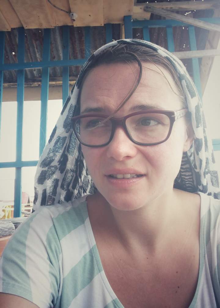 Doris’ Gesichtsausdruck nach unserem Spaziergang