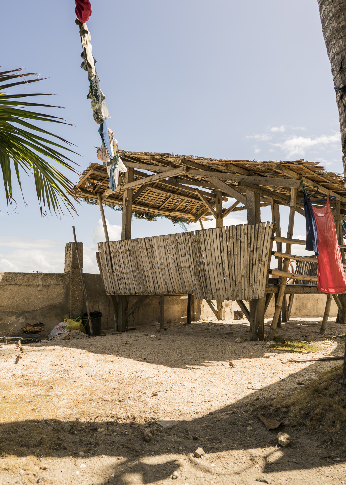 Blick aus der Hängematte nach links